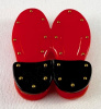 SZ53 Shultz red/black shoes pin